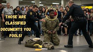 Racist Cops Arrest a Black Soldier At the Airport, Minutes Later, They Learn Who He Was!