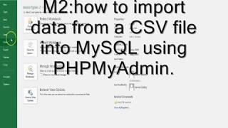 how to import and export a csv file in a php myadmin database