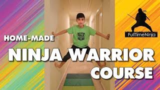 Ninja Warrior Kid runs home-made obstacle course at home and backyard 2020 | Full Time Ninja