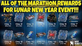 ALL LUNAR NEW YEAR MARATHON REWARDS IN WAR ROBOTS!!!