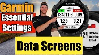 **Must have** Garmin Data Screen setup for Forerunner 245 645 945 and Fenix 6