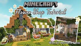 How to build a Flower Shop| Minecraft Tutorial using CIT Resource Packs