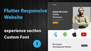 Flutter Responsive Web - Add Experience Section - (Part 3)