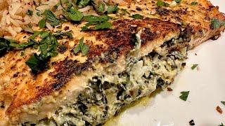 CREAM CHEESE & SPINACH STUFFED SALMON with BOB DEMPSTER