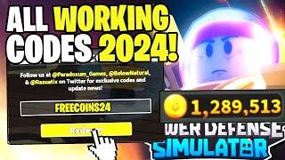 *NEW* ALL WORKING CODES FOR TOWER DEFENSE SIMULATOR IN 2024! ROBLOX TOWER DEFENSE SIMULATOR CODES