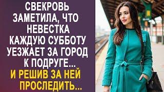 Свекровь заметила, что невестка каждую субботу уезжает за город к подруге. И решив проследить...