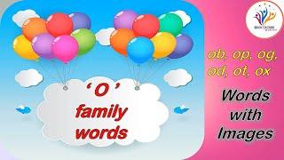 CVC Words | o family words | ox family | o family words with pictures | Brighteaching