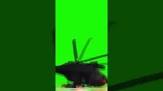 Helicopter crash green screen