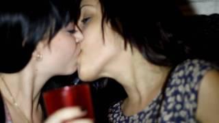 Lesbian Twin Kiss - girls making out