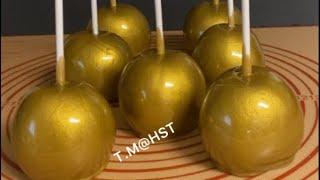 Gold candy apples