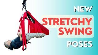 New Aerial Yoga Poses on Omni Stretchy Swing & DNA Ladder (4min)