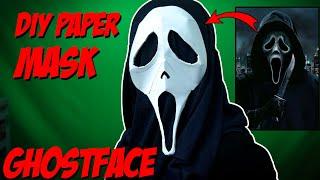 DIY paper GHOSTFACE Mask for Halloween || How to make Halloween Mask