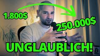 Unglaublich: Aus 1.800$ wurden 250.000$ wurden!  | Die besten Memecoin-Trades!