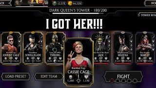 How to beat Match 180 Fatal Dark Queen's Tower with Gold Characters. MK Mobile