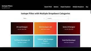 Isotope Filter with Multiple Dropdown for WordPress Categories