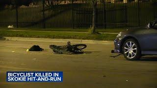 Bicyclist killed in Skokie hit-and-run crash, police say