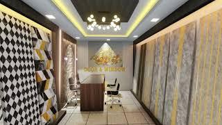 170 Sq Ft area door and window showroom interior design | GK DESIGN AND  CONSTRUCTION |