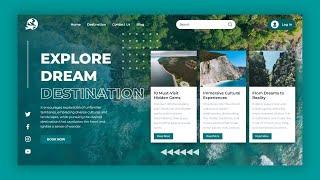 Design a Travel Landing Page Template Using HTML and CSS