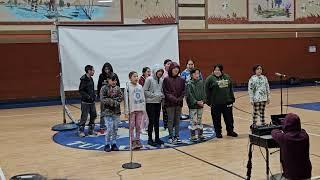 Andrew and her classmates Christmas 2024 Akula 5-6 Grades