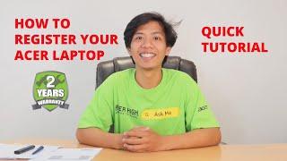 How to Register Your ACER Laptops