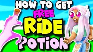 how to get a free ride potion in adopt me roblox without robux! 100% free and working!