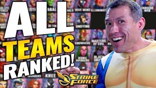 BUILD FOR 2025! ALL TEAMS RANKED BEST TO WORST- January 2025 - Marvel Strike Force Tier List