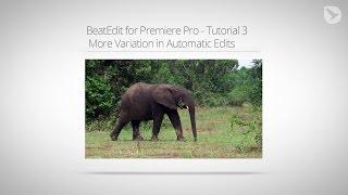 BeatEdit for Premiere Pro - Tutorial 3: More Variation and Control in Automatic Edits