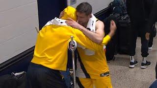 Tyrese Haliburton on crutches meets Pacers in tunnel after losing NBA Finals
