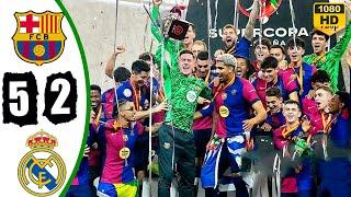 Barcelona vs Real Madrid 5-2 Full Summary and Goals | 2025 Spanish Super Cup Final