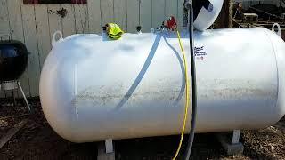 Filling a 500 gallon Propane tank!