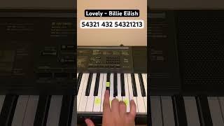 How To Play Lovely by Billie Eilish | Easy Piano Tutorial #shorts