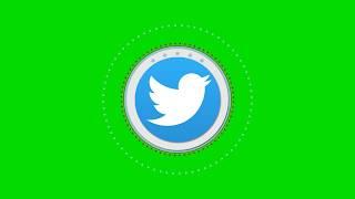 Logo Animation twitter Intro twitter Logo Green screen Full HD