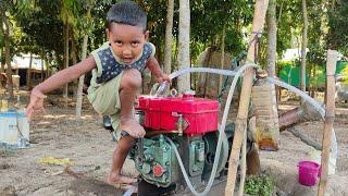 To big stinger village Boy naw J. D machine start. How to make machine start. water  pump