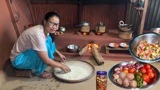 Flavors of Nepali village: Aloo ko Achar Recipe, Beans Dal with Rice || Nepali Village Recipe