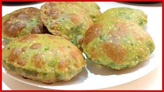 खमंग व खुसखुशीत टम्म फुगलेली पालक पुरी / Spinach breakfast recipe / Palak puri recipe