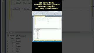 SQL interview questions and answers Check out this tricky sql server query