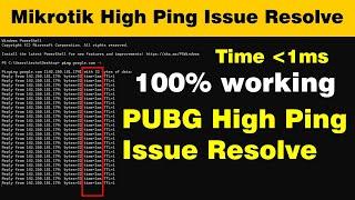 Mikrotik High Ping Issue Resolve 2023PUBG High Ping Issue Resolve in Mikrotik100% working