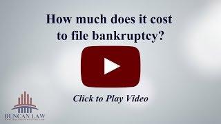 How much does it cost to file bankruptcy?