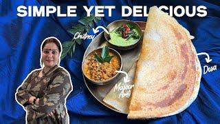 Masoor Chi Amti, Dosa & Coconut Chutney Recipe