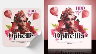 birthday flyer design in photoshop | seth k bani