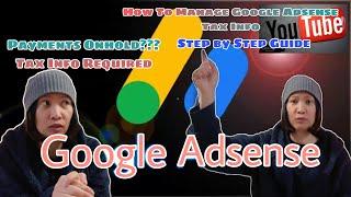 ON HOLD PAYMENTS on Adsense Account? How to Submit Google Adsense Tax Info.|Step by Step #adsense