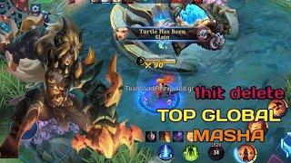 World 1 Best Masha User 2022!!! Best Build !!Top Global!!Masha Gameplay Mobile legends