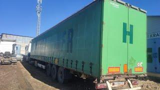 Осмотр 16,5 метрового полуприцепа. Московская стоянка битой техники