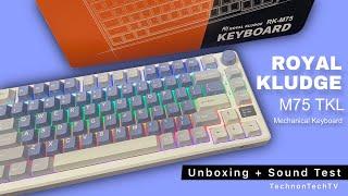 Royal Kludge M75 Mechanical Keyboard Unboxing + Sound Test