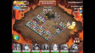 Castle Clash Insane Dungeon 5-5 with f2p heroes