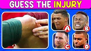 Guess The FOOTBALL PLAYER By Injury, Red Card & Their Beautiful Moments | Ronaldo, Messi, Neymar