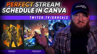 FREE Twitch Schedule in Canva [Canva Tutorial]