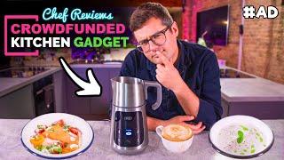 Chef & Normal Test a CROWDFUNDED Kitchen Gadget | Milk Frother!? | BaristaMaker