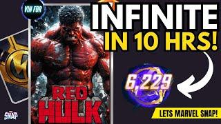 INFINITE in 10 HOURS! with this RED HULK Deck in Marvel Snap