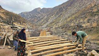 Living in difficult conditions: making the roof of the hut in the traditional nomadic way